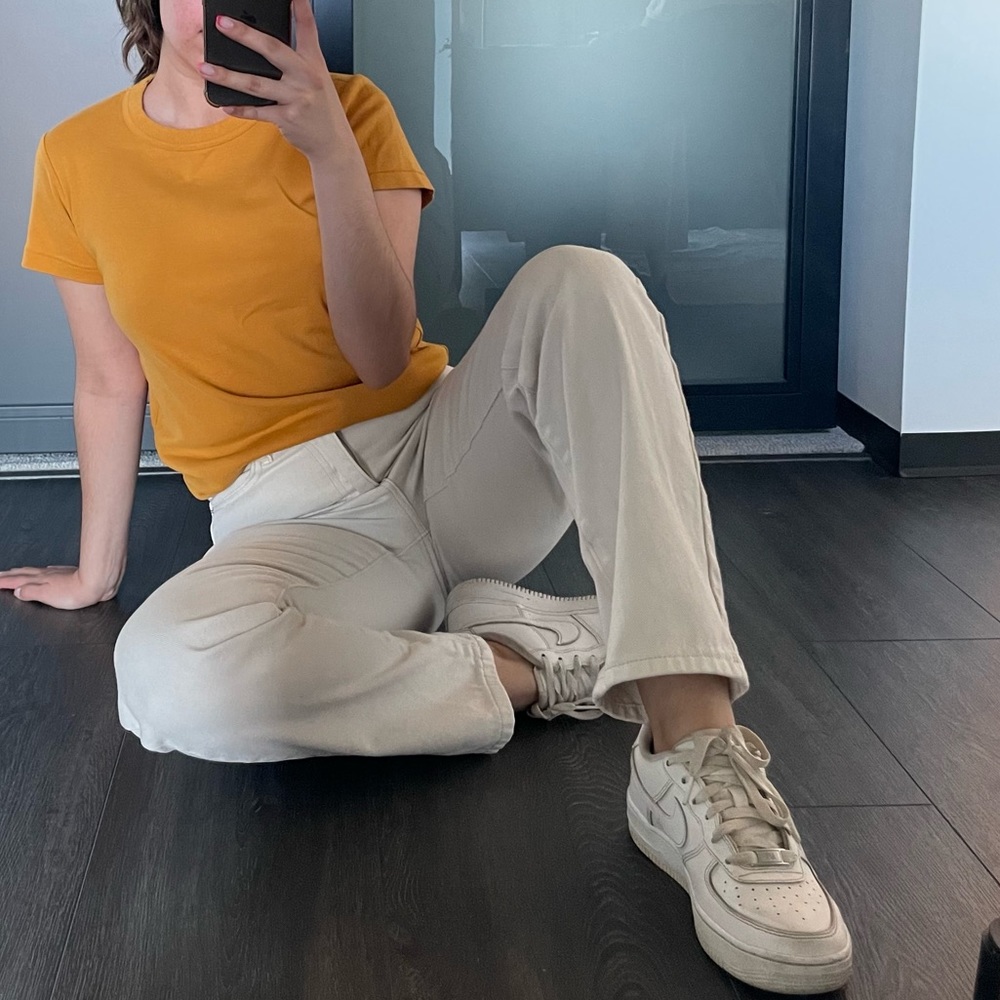 high waisted straight leg jeans